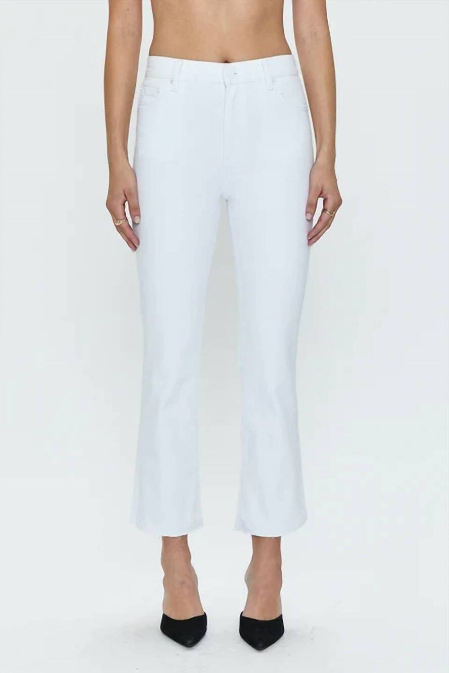NEW PISTOLA lennon high rise bootcut jeans in vivid white